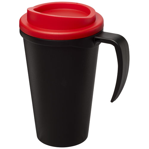 Mug isolant 350 ml promotionnel Americano® noir / Rouge